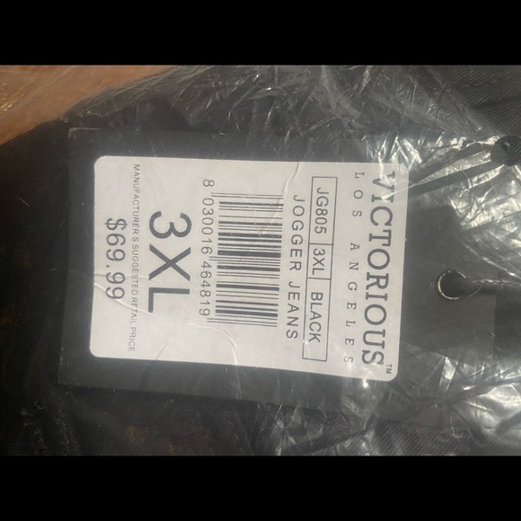 NWT Still Sealed! Men’s Victorious Los Angeles Black Pants - Picture 3 of 7